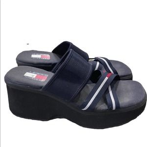 RETRO 90’s chunky platform TOMMY HILFIGER Two band Slide sandals